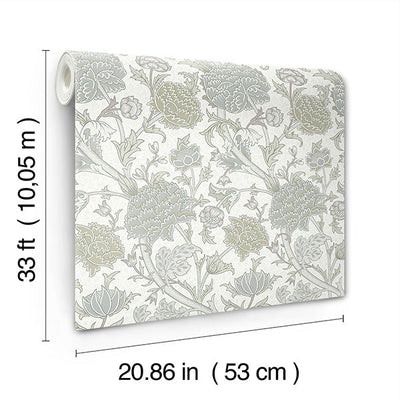 product image for Cray Light Green Floral Trail Wallpaper 78