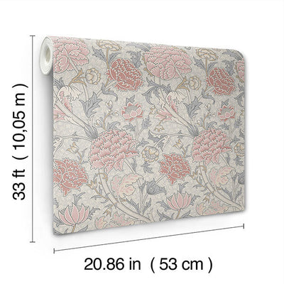 product image for Cray Pink Floral Trail Wallpaper 61