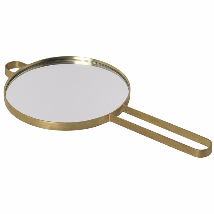 Poise Hand Mirror in Brass by Ferm Living