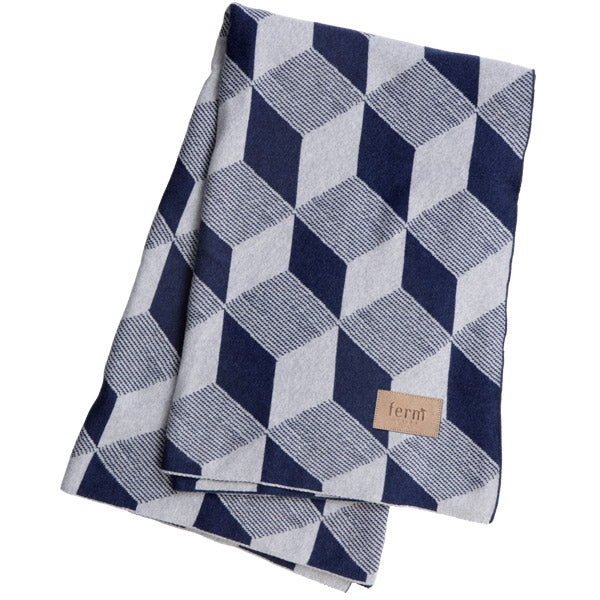 squares blanket in blue design by ferm living 1