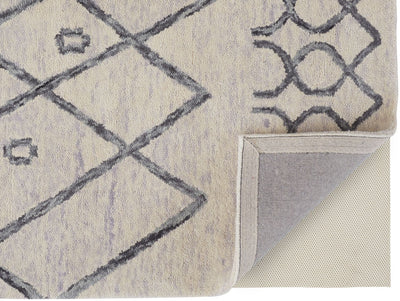 product image for Quillan Hand Tufted Beige and Gray Rug by BD Fine Fold Image 1 1