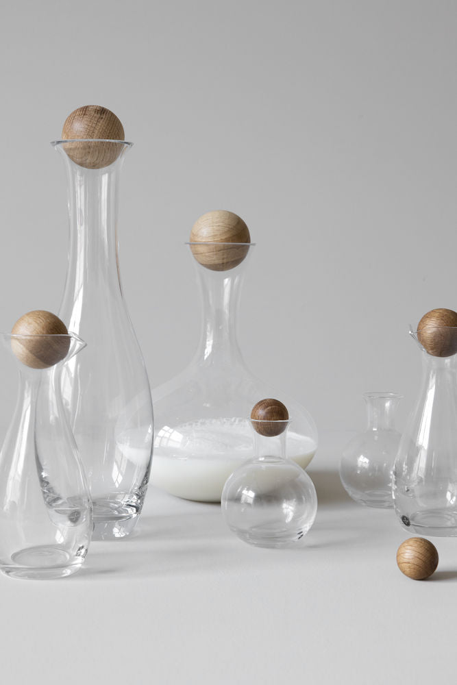 Wine Water Carafe With Oak Stopper Design By Sagaform 5