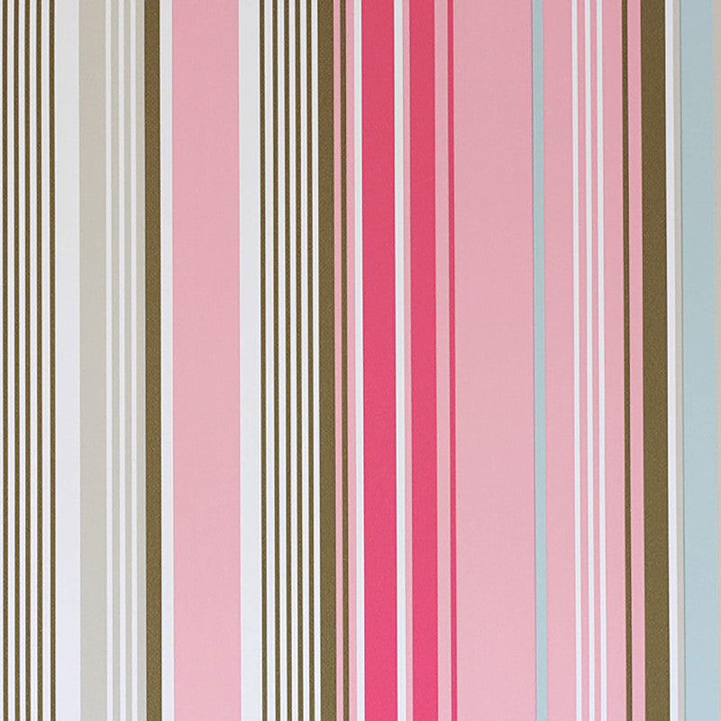 media image for Stripe Classic Wallpaper in Blue/Brown/Multi 267