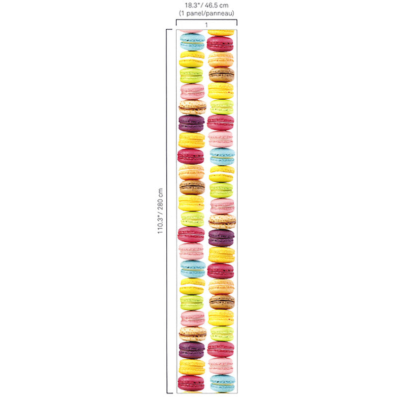 media image for Macaroons Stacked Wall Mural in Rainbow 243