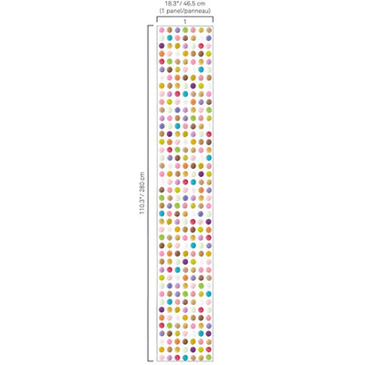 product image of Macaroon Rows Wall Mural in Rainbow 558