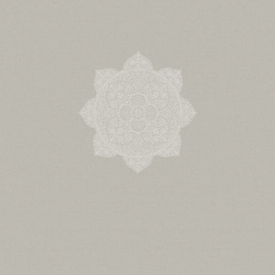 product image of Sample Medallion Oversized Wallpaper in Grey/Cream 593