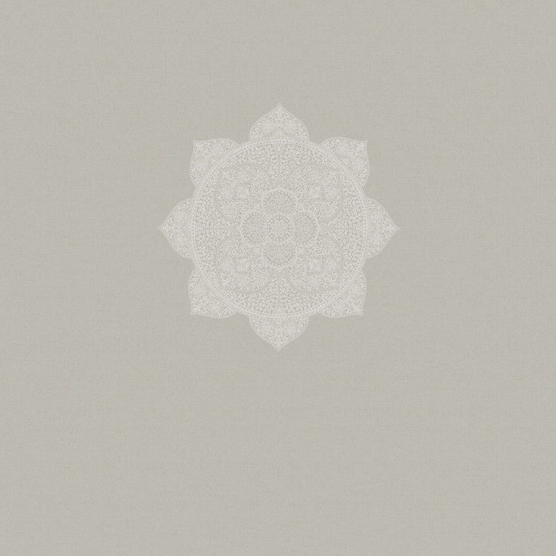 media image for Sample Medallion Oversized Wallpaper in Grey/Cream 259