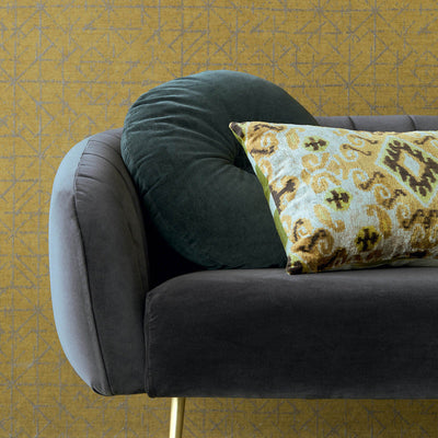 product image for Geo Abstract Textural Wallpaper in Gold/Mustard 90