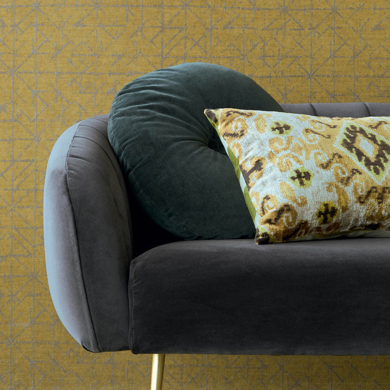 media image for Geo Abstract Textural Wallpaper in Gold/Mustard 219