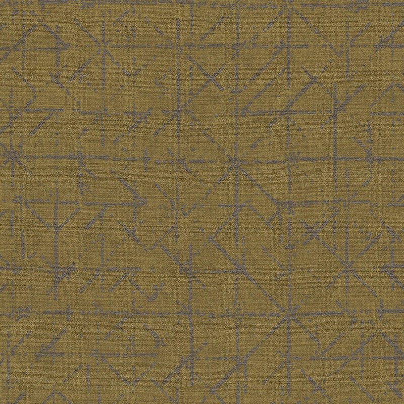 media image for Geo Abstract Textural Wallpaper in Gold/Mustard 212