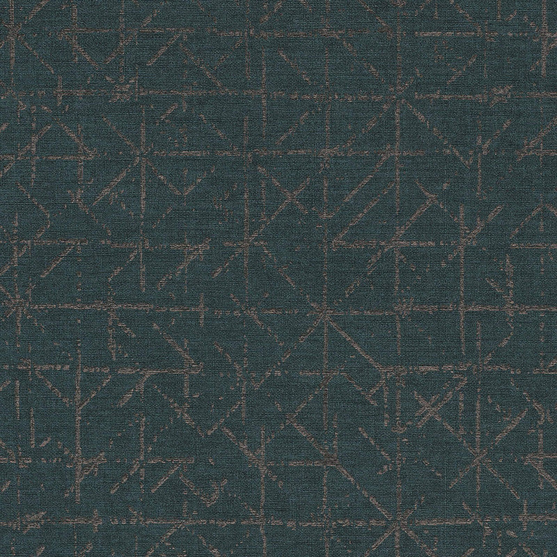 media image for Geo Abstract Textural Wallpaper in Gold/Teal 20