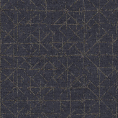 product image of Sample Geo Abstract Textural Wallpaper in Gold/Navy 544