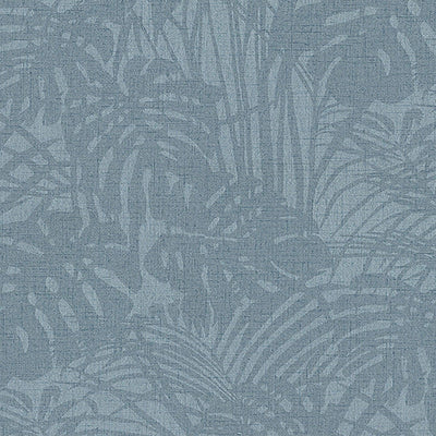 product image of Abstract Palm Leaf Textured Wallpaper in Blue/Teal 593
