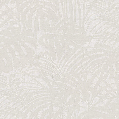 product image for Abstract Palm Leaf Textured Wallpaper in Pearl/Grey 58