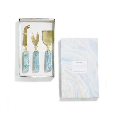 product image of Aqua Swirl Handle Cheese Knives Set Of 3 1 565