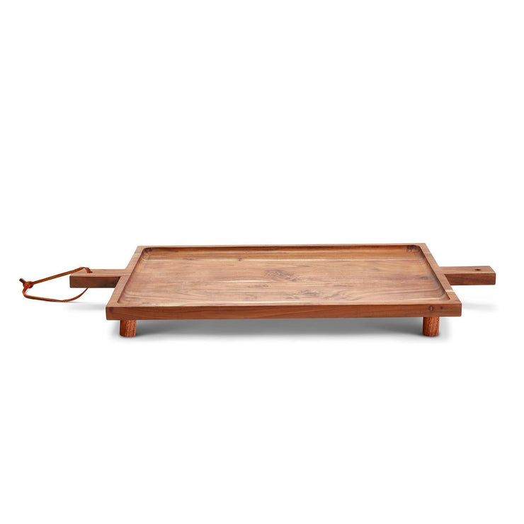 gatherings footed serving tray with handles 1
