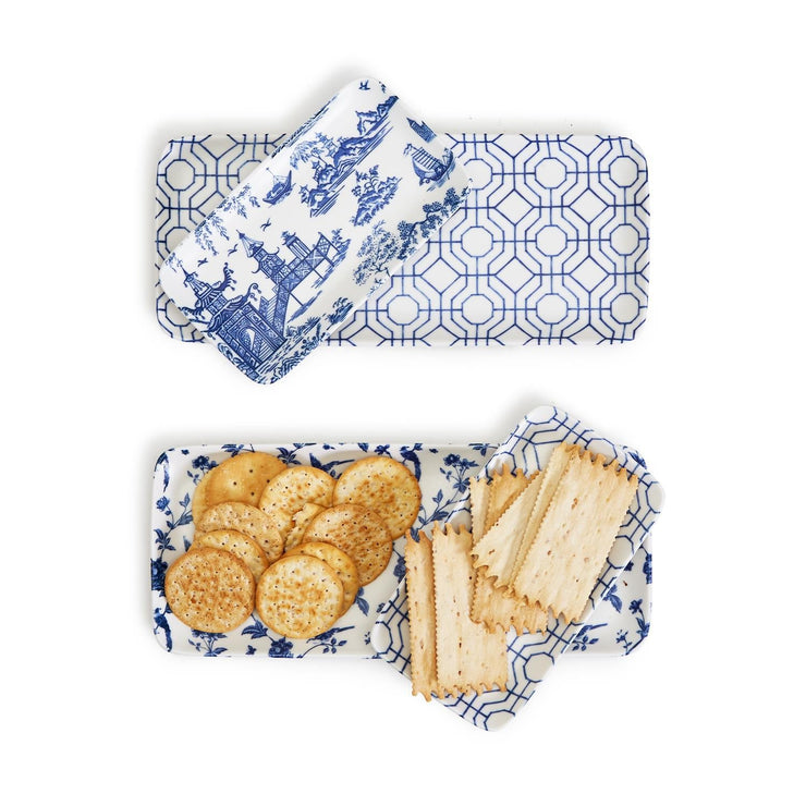 chinoiserie tidbits and tapas trays set of 2 in various styles 5