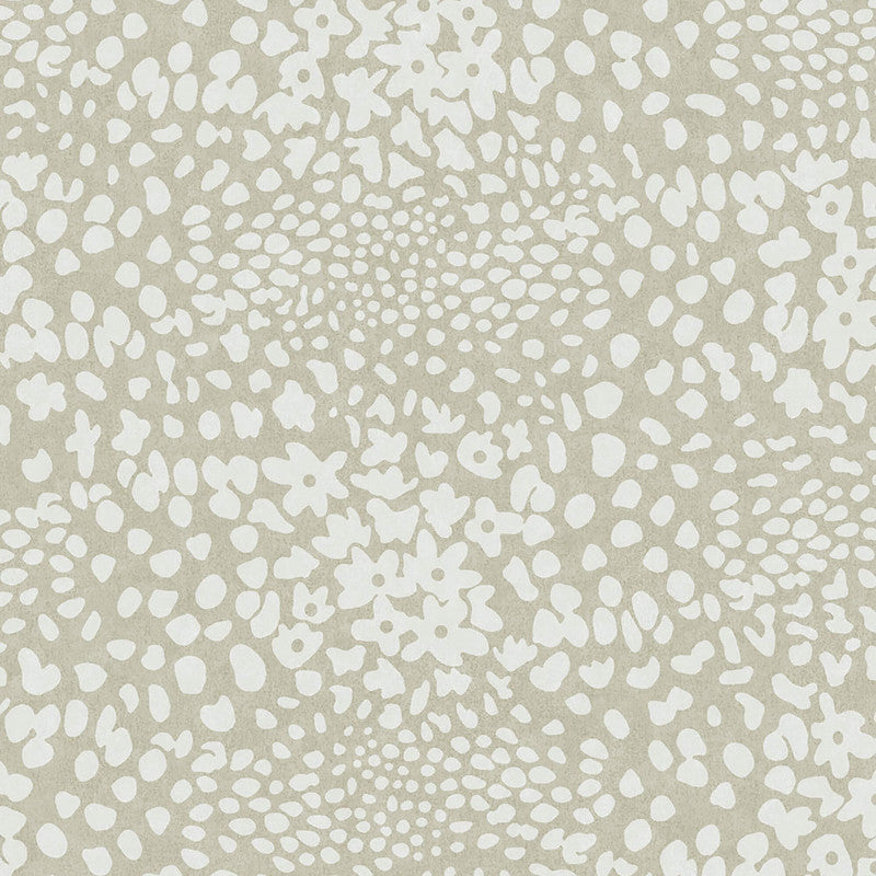 media image for Sample Abstract Floral Wallpaper in Cream/Sand 248