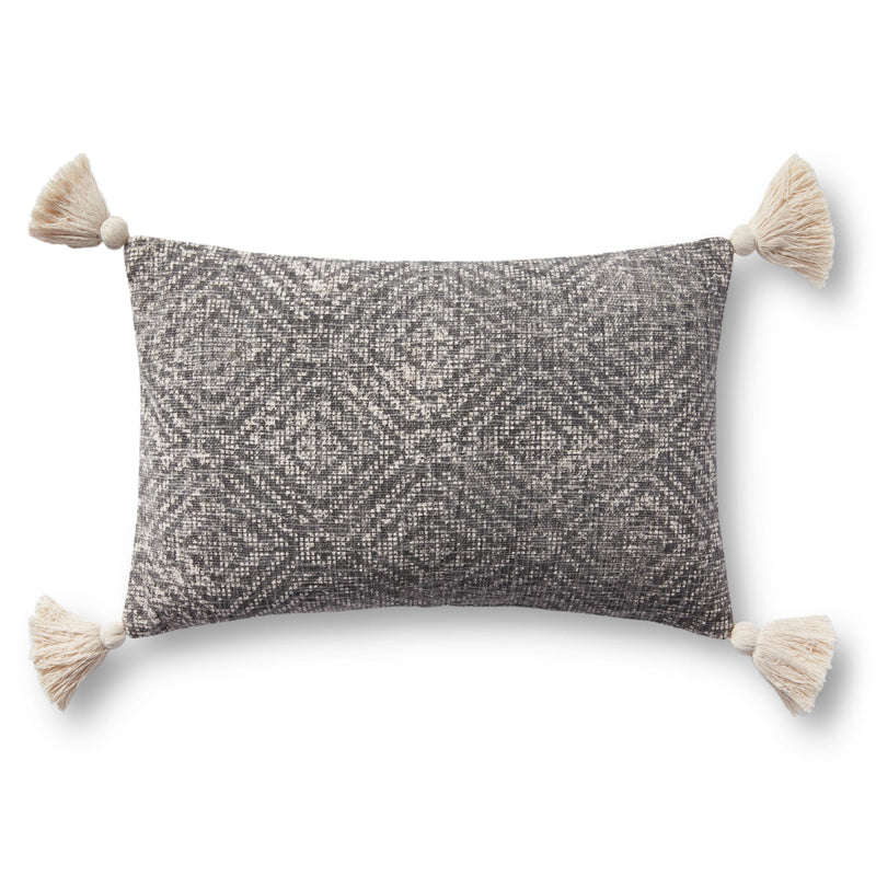 media image for Hand Woven Charcoal Pillow Flatshot Image 1 212