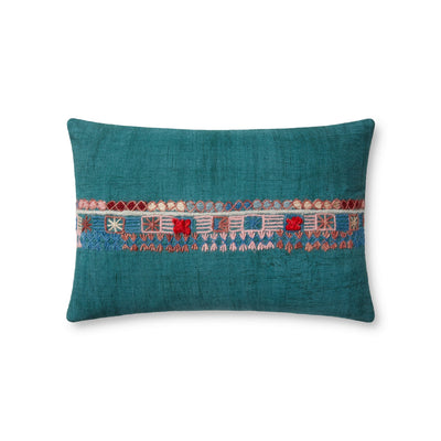 product image of Handcrafted Teal / Multi Pillow Flatshot Image 1 562