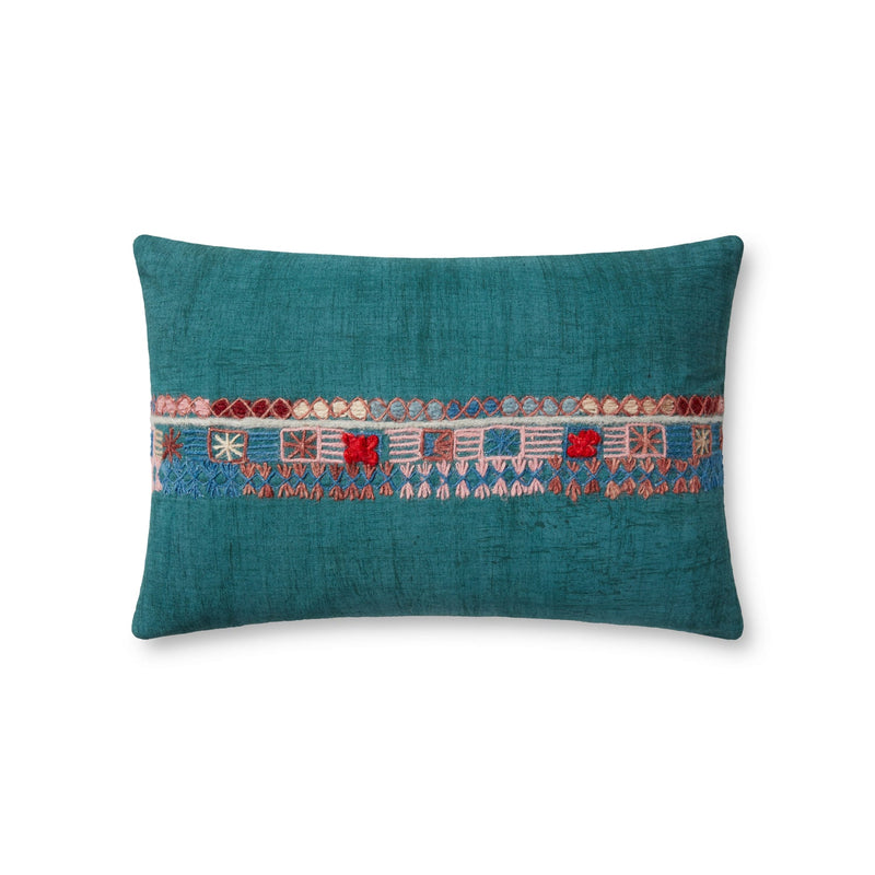 media image for Handcrafted Teal / Multi Pillow Flatshot Image 1 221