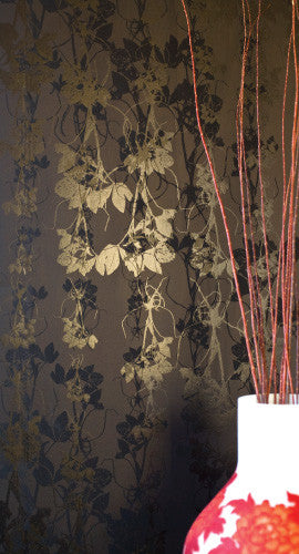 media image for Sleeping Briar Rose Wallpaper in Noir design by Jill Malek 211