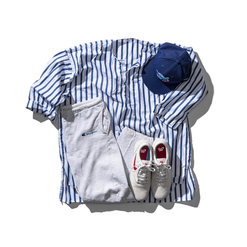media image for Cotton Stripe Shirt Crew Neck 1 219