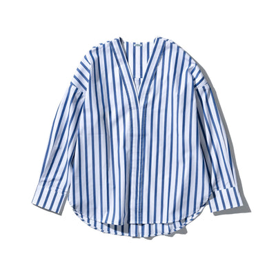 product image for Cotton Stripe Shirt V Neck 3 41