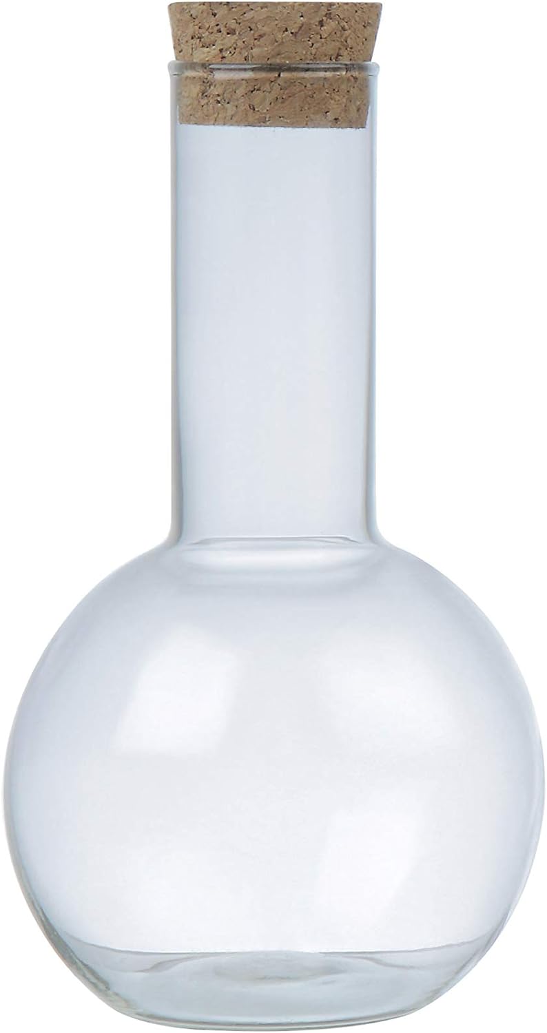 media image for Small Clear Cork Stopper Glass Bottle 271