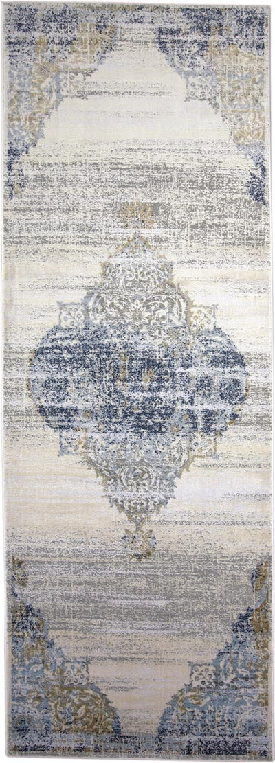 product image for Crowford Blue and Gold Rug by BD Fine Flatshot Image 1 62