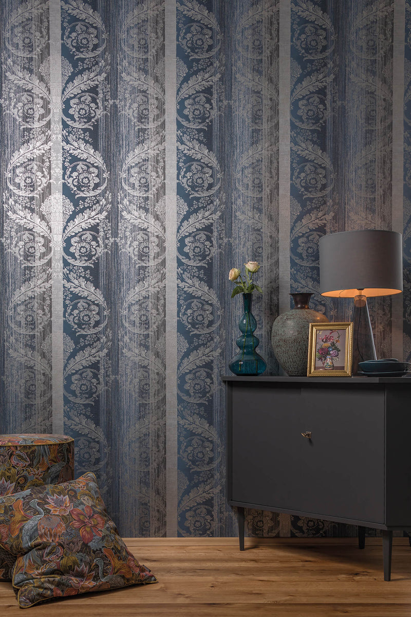 media image for Nerites Midnight Blue Wallpaper from the Adonea Collection by Galerie Wallcoverings 291