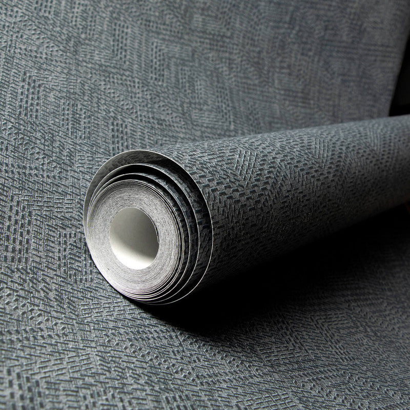 media image for Greek Tile Wallpaper in Black Blue 217