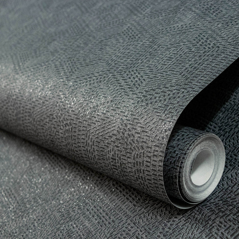 media image for Greek Tile Wallpaper in Black Blue 221