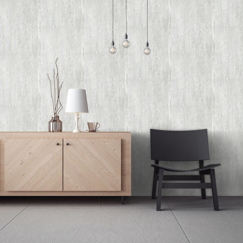media image for Wooden Wallpaper in Light Grey 283