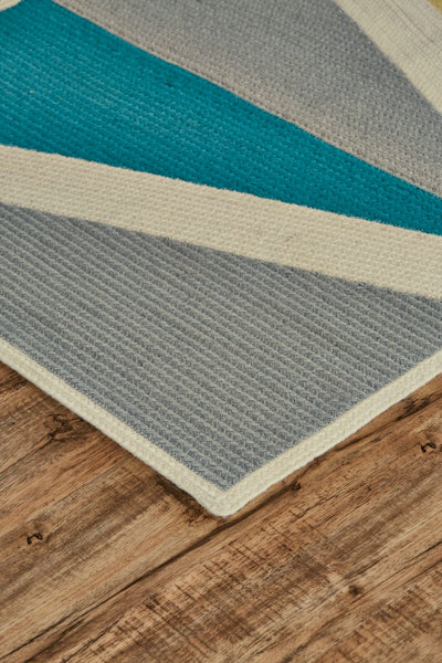 product image for Chole Machine Braided Blue and Yellow Rug by BD Fine Corner Image 1 66