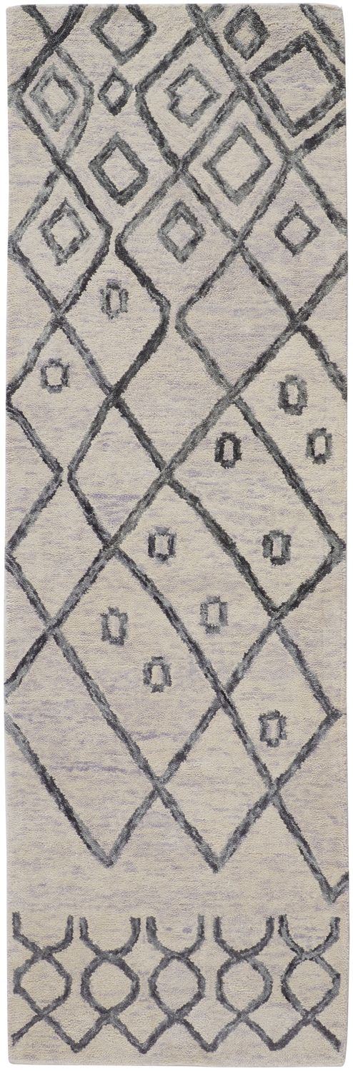 media image for Quillan Hand Tufted Beige and Gray Rug by BD Fine Flatshot Image 1 269