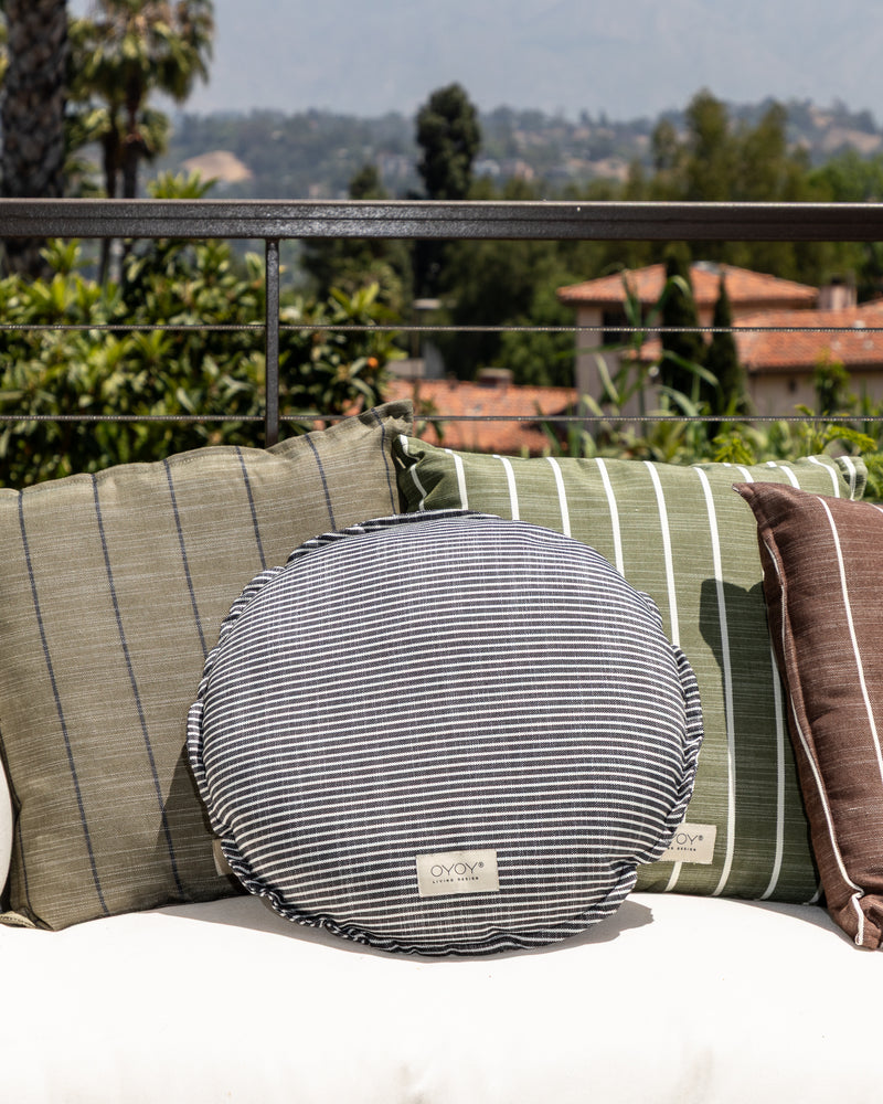 media image for Outdoor Kyoto Cushion Round - Black/White 222