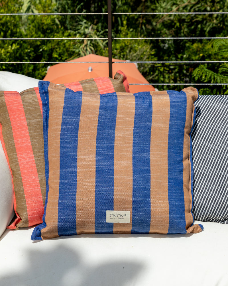 media image for Outdoor Kyoto Cushion Square - Caramel/Blue 258