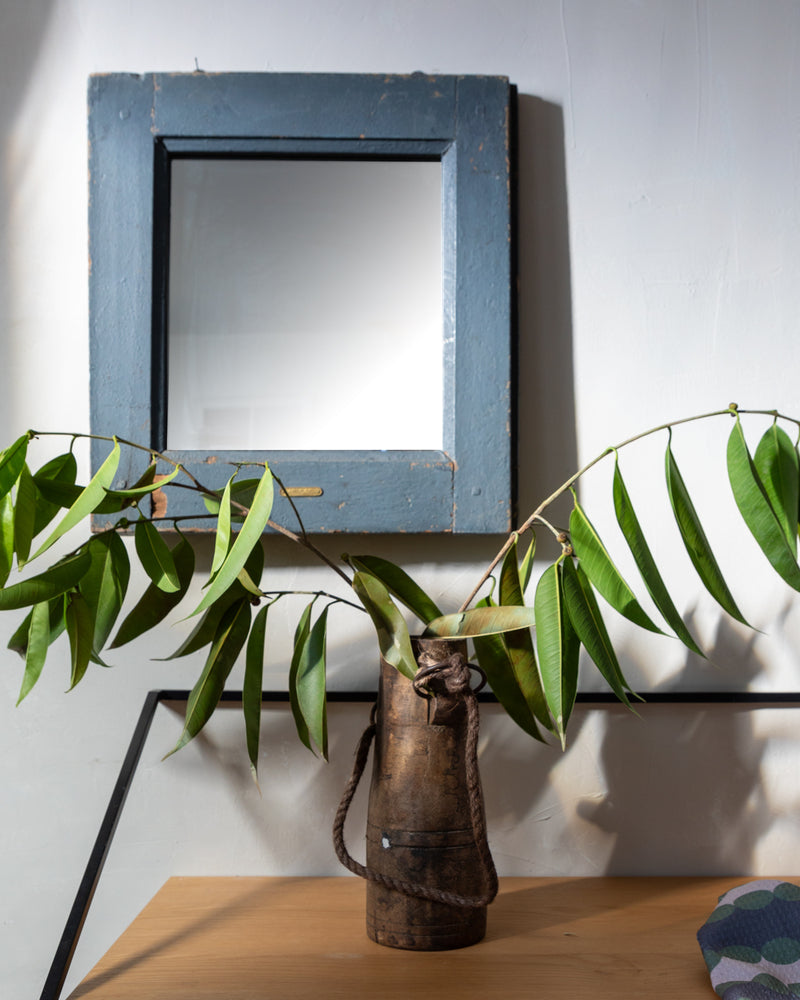 media image for Vintage Window Mirror - Industrial Blue 27