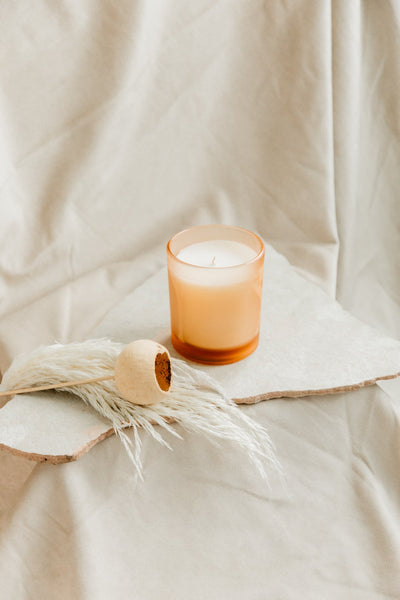 product image for Tuscan Leather Heavy Rock Glass Candle D L813Kh5 2 93
