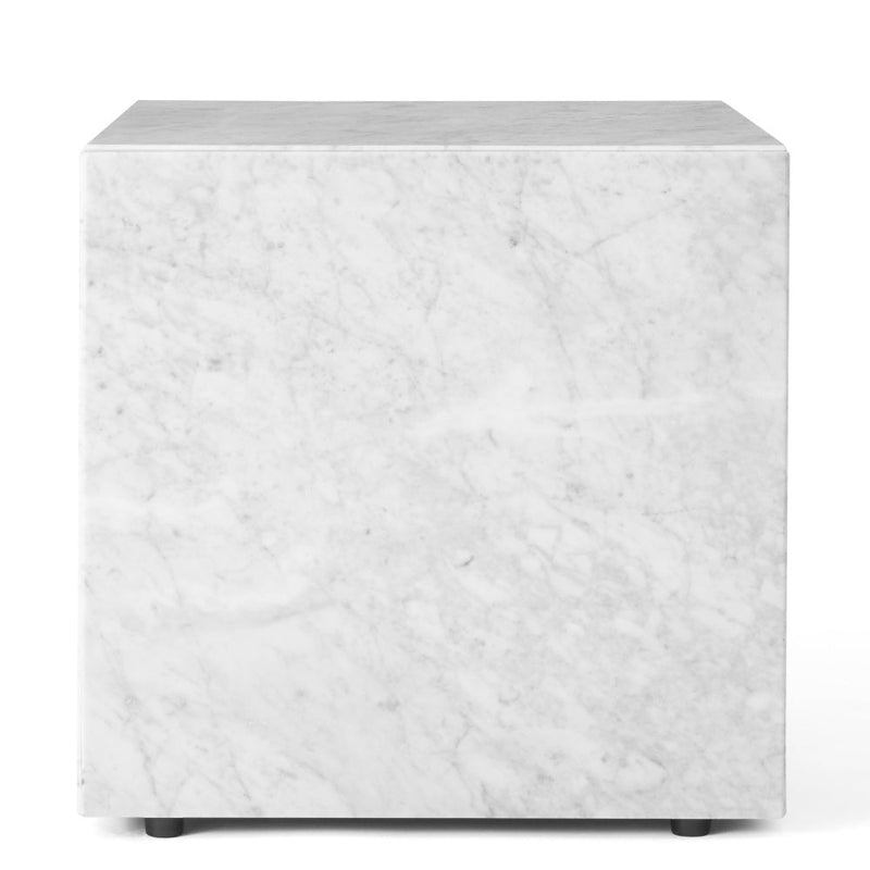 media image for Plinth Table Cubic in White Carrara Marble design by Menu 284