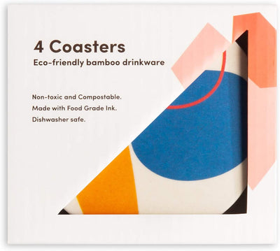 product image for Bamboo Coasters Abstract Set in Various Colors 23