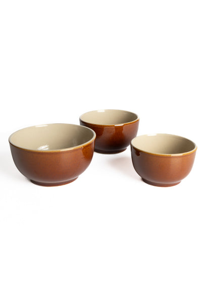 product image for Vintage Brown Glaze Bowls 2 71