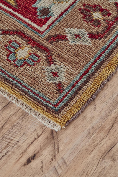 product image for Bashyr Hand Knotted Red and Blue Rug by BD Fine Corner Image 1 81