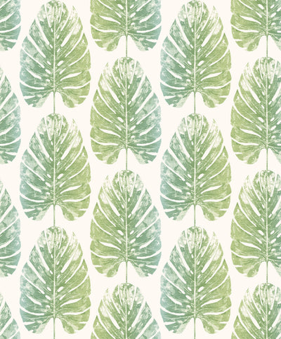 product image of sample leaf stripe wallpaper in green turquoise from the evergreen collection by galerie wallcoverings 1 590