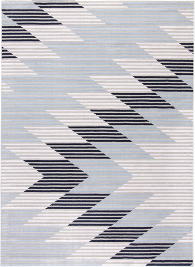 product image of Crowford Blue and White Rug by BD Fine Flatshot Image 1 588