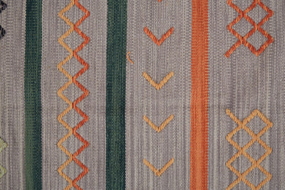 product image for Amara Flatweave Gray and Orange Rug by BD Fine Texture Image 1 38