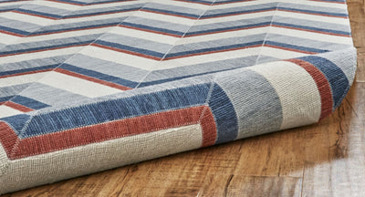 product image for Bromham Flatweave Blue and Red Rug by BD Fine Roll Image 1 75