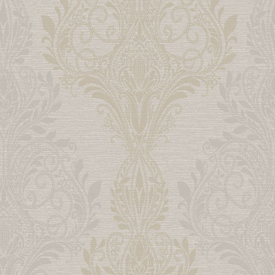 product image of Damask Metallic Wallpaper in Gold/Taupe 54