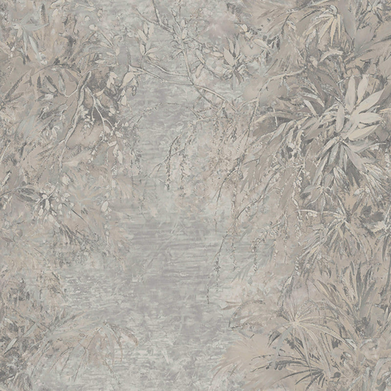 media image for Abstract Leaf Textured Wallpaper in Grey/Brown 281